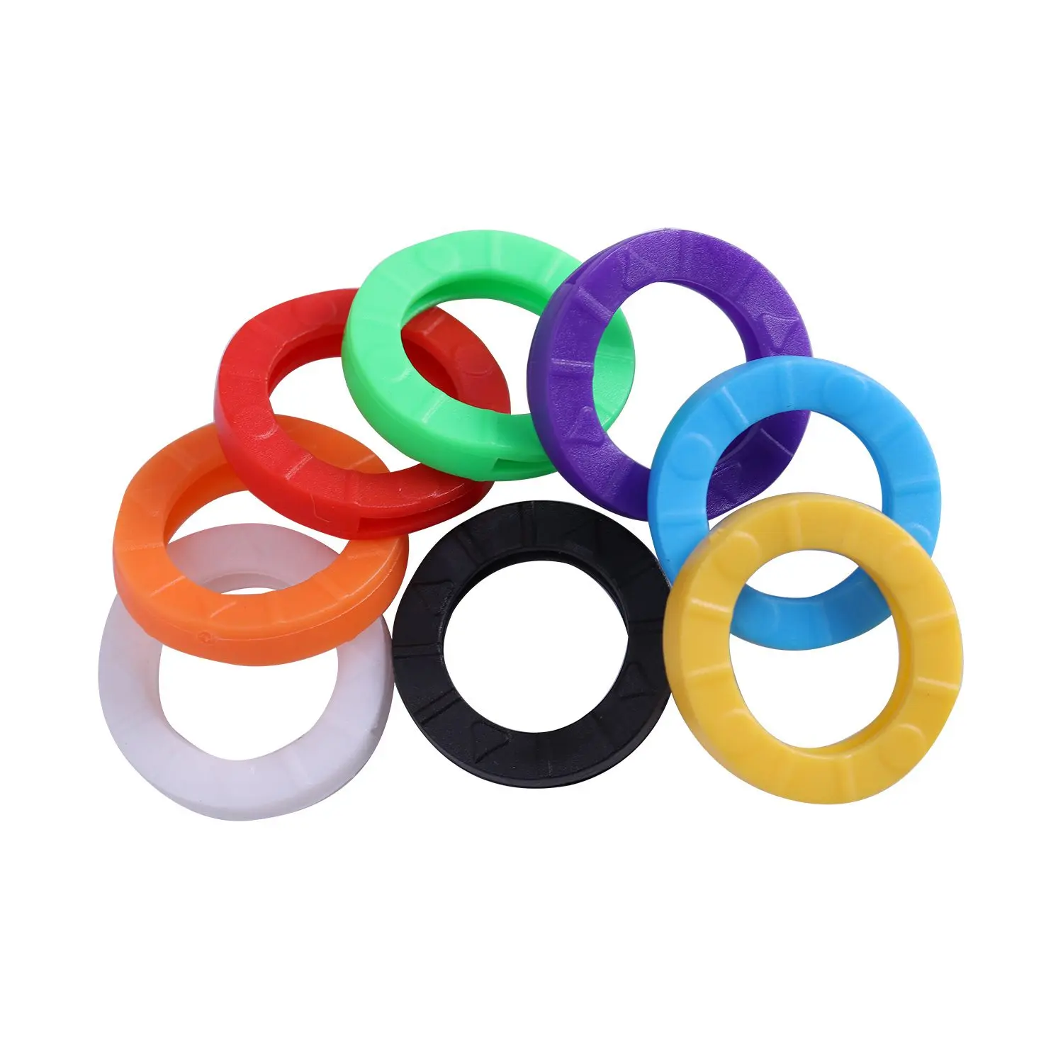 ELBA_50PCS Small Size ID Identify Key Ring Cap Tag