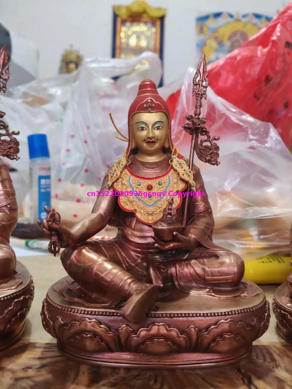 Special Offer handmade copper carving Exquisite Buddha statue brass Padmasambhava RU WO Rinpoche Buddhist monk worship offering