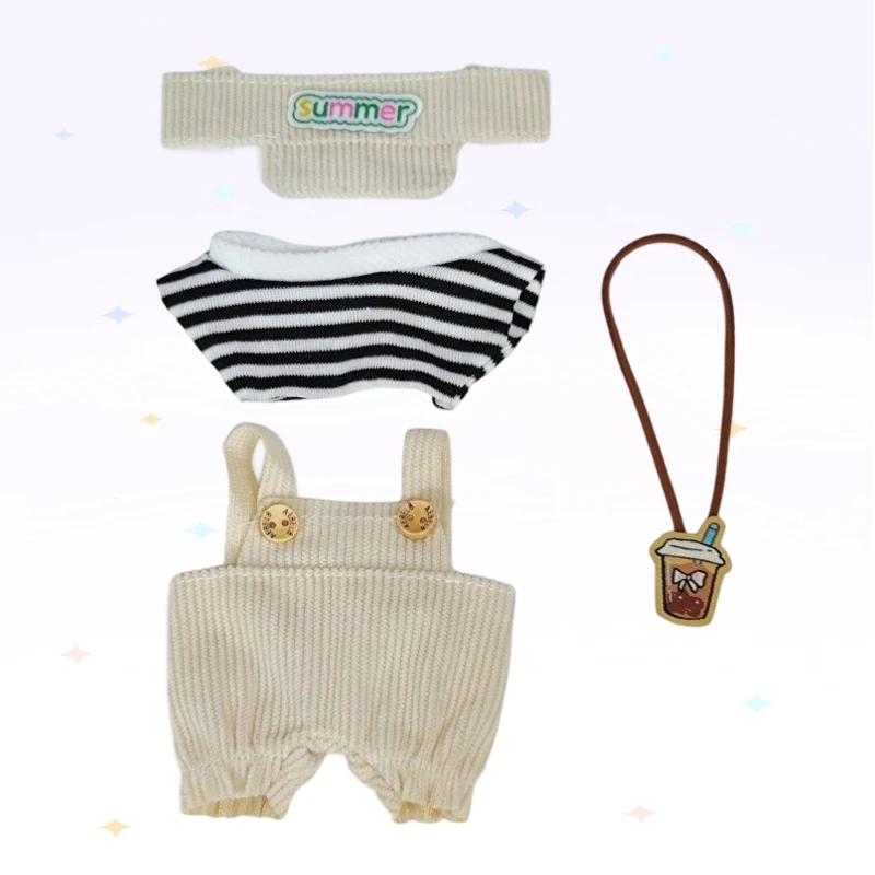 Per 15/17 centimetri Labubu V1 V2 Abbigliamento per bambole Moda Felpa con cappuccio e pantaloni Set Idolo coreano Alla moda FAI DA TE Accessori di abbigliamento per bambole Giocattolo Regalo
