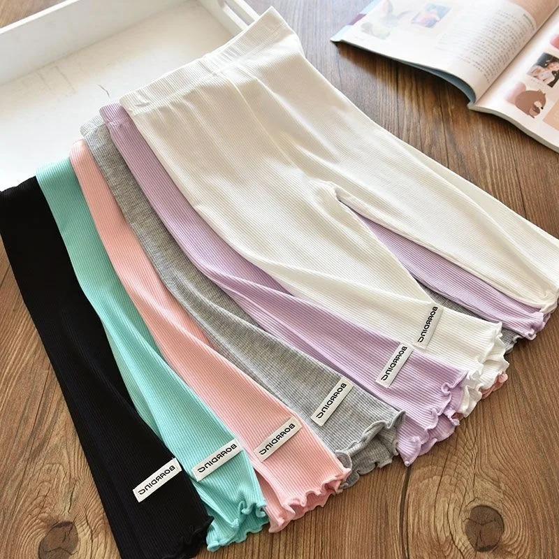 

Girls Summer Thin Elastic Cool Mosquito-Resistant Pants Children Outdoor Wear Parent-Child Home Faion Set Kids Clothing