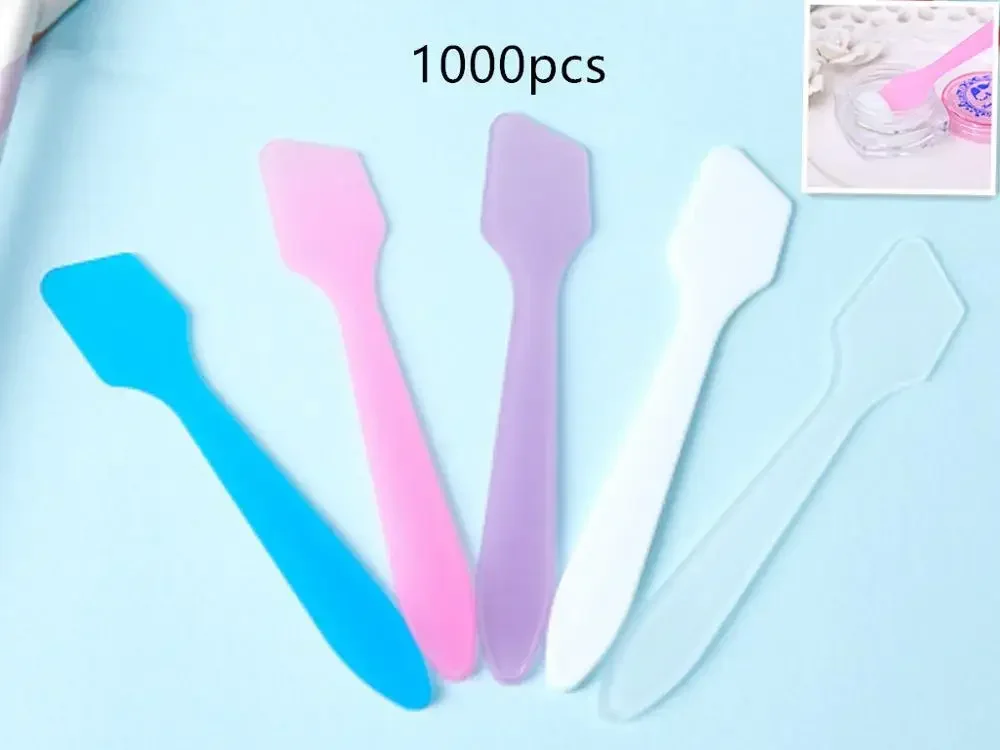 1000 Uds. Espátulas desechables para máscara de crema Facial, maquillaje, cosmético esmerilado, cuidado de la piel, cucharas de crema Facial para mezclar y muestreo