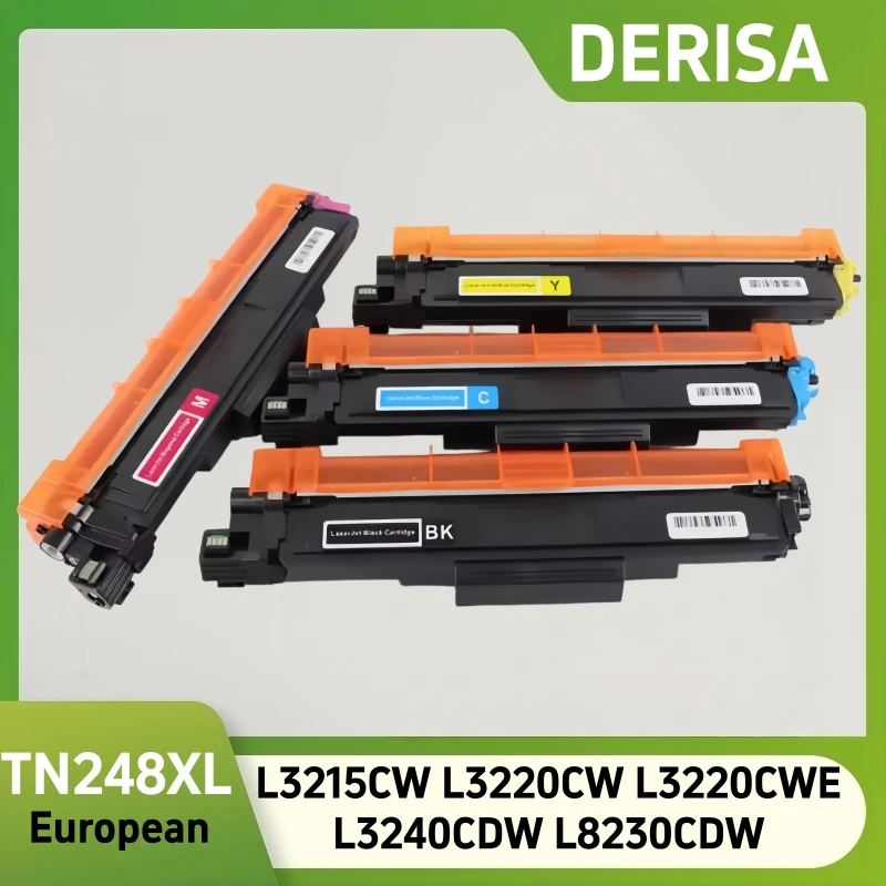 TN248XL 3K Color Toner Cartridge Compatible Brother for L3215CW L3220CW L3220CWE L3240CDW L8230CDW Laser Printer