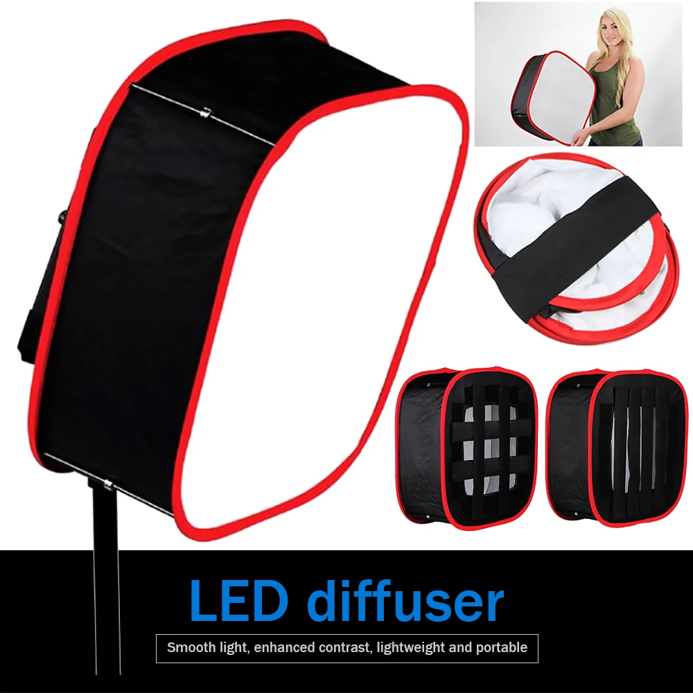 Difusor de luz LED plegable Universal, 1/2 piezas, para iluminación fotográfica Yongnuo Godox