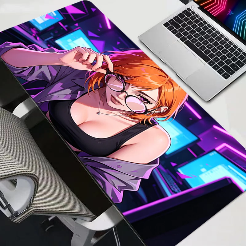 Kawaii Anime Woman Mouse pad gaming accessories computer keyboard gamer rug Designed specifically for e-sports games mousepad