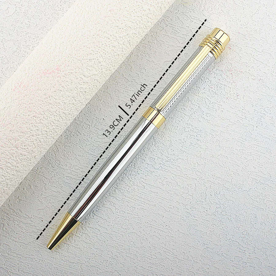 1PCS Metal Gel ink Pen luxury Pens 0.7MM Smooth Switzerland Refill Black Ink Office Business School