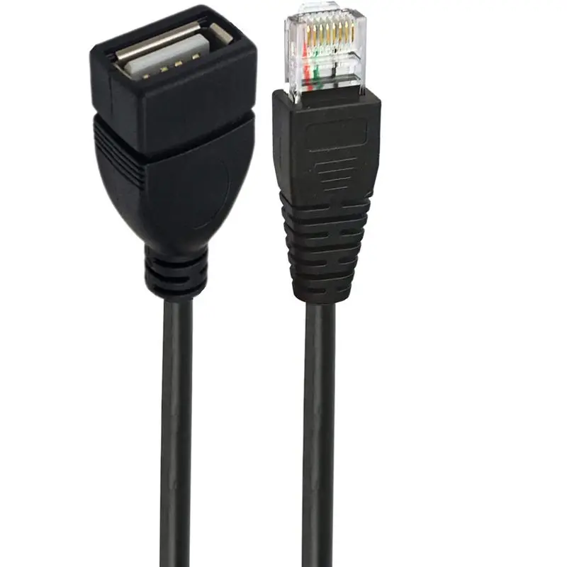 Cable USB A hembra A Ethernet, adaptador macho RJ45 8P A USB AF, 0,3 metros