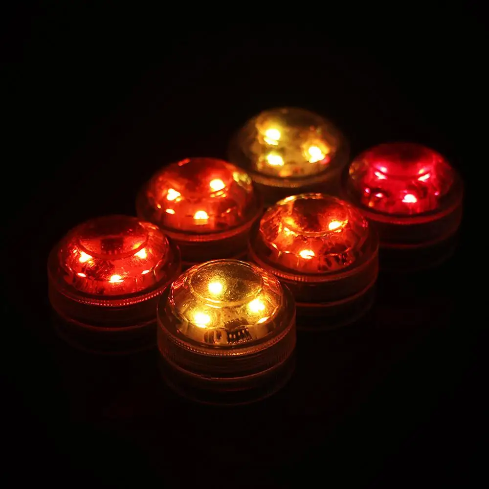 Underwater Waterproof Vase Decor Tea Light Aquarium Swimming Pool Submersible LED Lights Night Lamp Party Decoration Pool Light