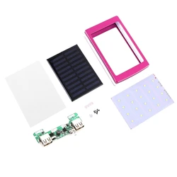 18650 Solar Power Bank for Case DIY Box Dual USB Kit Power Supply for Mobile Phones Mp3 Multiple for Protection Plug and