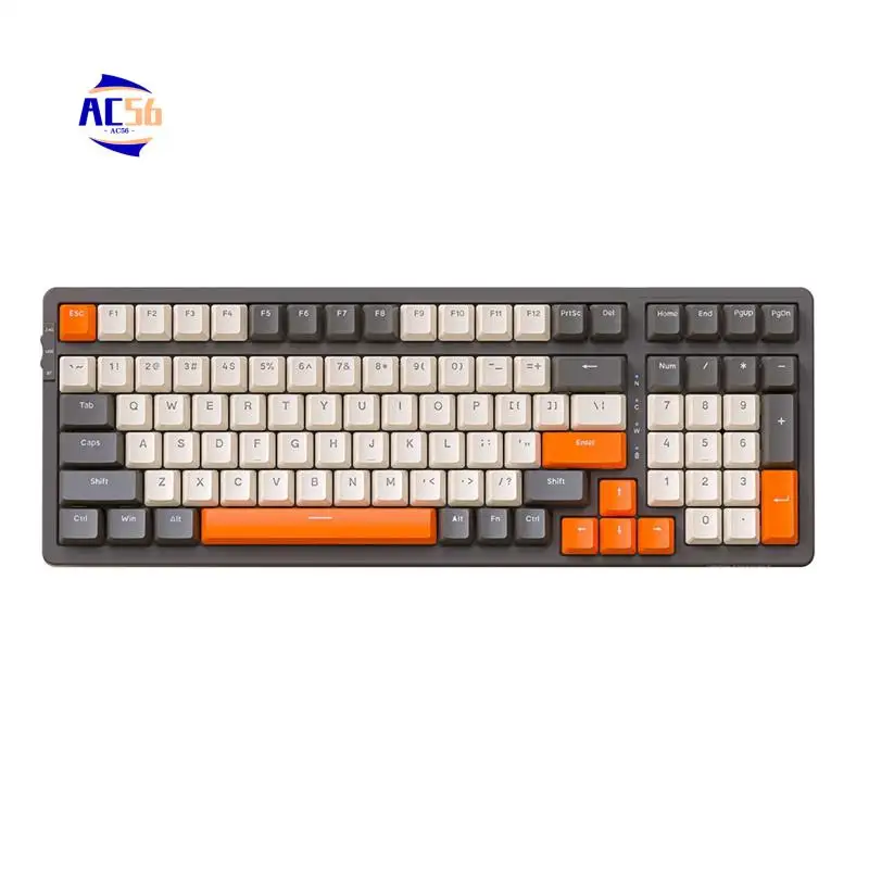

AC56-100 Механическая клавиатура с клавишами 2,4G Bluetooth Беспроводная клавиатура Прокладка Структура Беспроводная механическая клавиатура