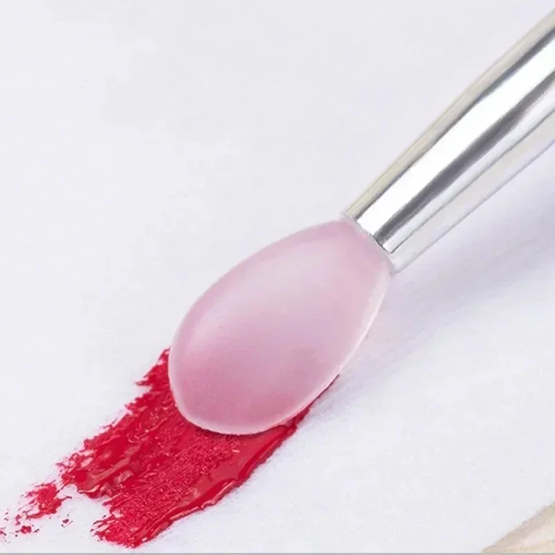 3/5/10 szt. Silikonowy aplikator do zdobienia paznokci, magiczny patyczek do pudru lustrzanego, aplikator do pudru, brokatu, cieni do powiek, przenośny silikonowy pędzelek do ust