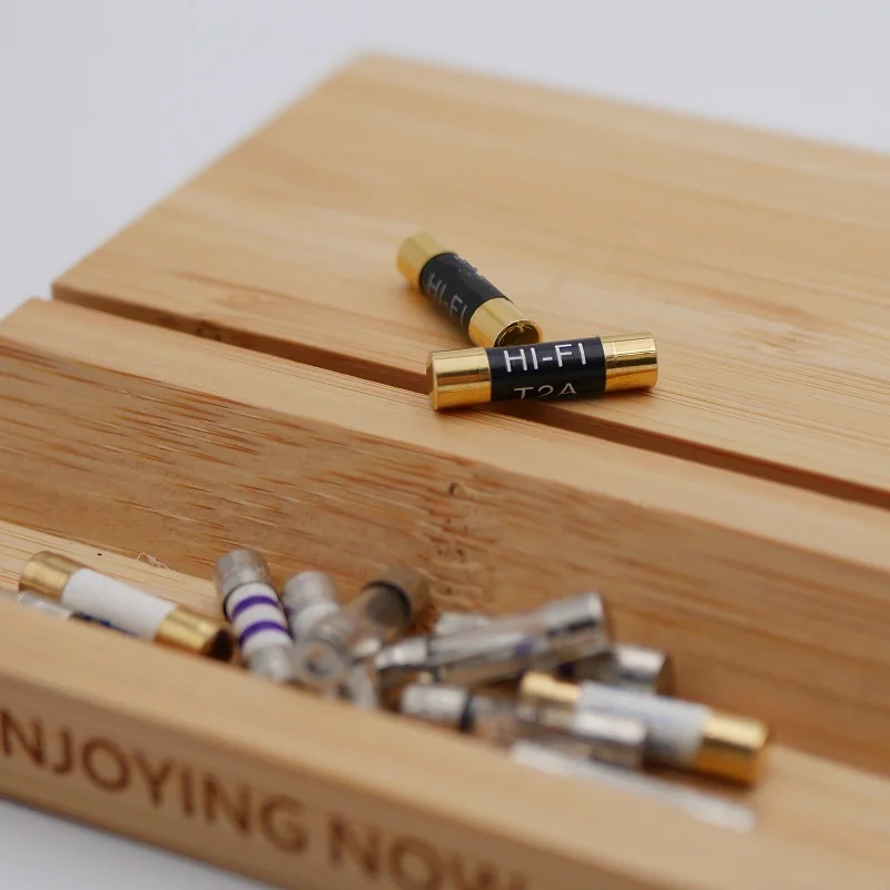 FFHAS 5x20mm Oil-Immersed Slow Blow Fuse 5N Pure Silver Gold Nano Coated HiFi Audio Preamp AmplifierTube Amp CD DAC