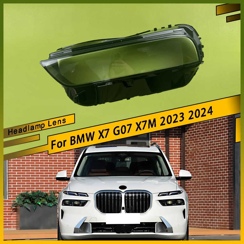 

Car Front Headlamp Cover Headlight Shell Transparent Lampshade Lens Plexiglass Car Accessories For BMW X7 G07 X7M 2023 2024