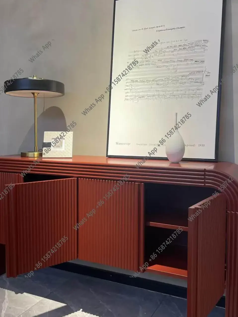 X65 Modern Simple Living Room Against The Wall, Entrance Cabinet, Storage, Light Luxury, High-end Dining Side Cabinet, Fashionab