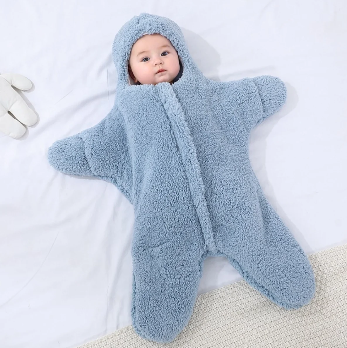 Saco de dormir cálido para bebé recién nacido, sacos de dormir suaves de estrella de mar para bebé niña niño de 0 a 12 meses, manta envolvente de algodón