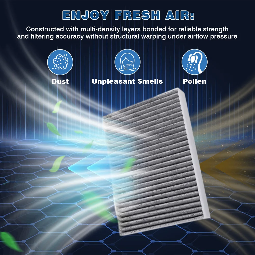 فلتر هواء المقصورة الكربونية للسيارة لكزس LS500 LS500h تويوتا ميراي -L سيكويا تندرا 87139-50110 87139-30110، 87139-60030