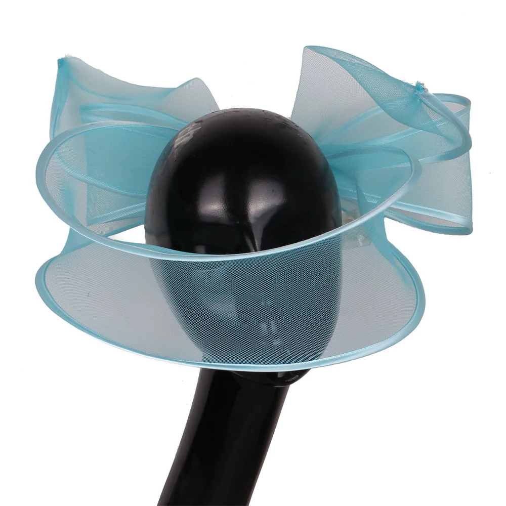 2025 New Fashion Fascinator Hat On Hair Clips Party Big Hat Nice Crinoline Headwear Church Wedding Bride Womens Hair Accessories