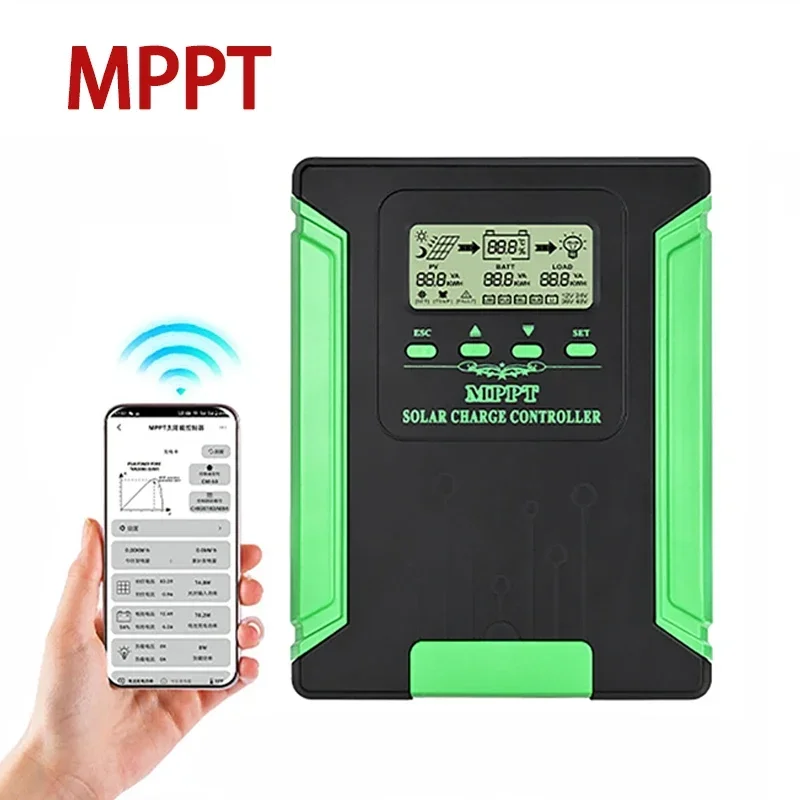 Solar Charge Controller MPPT Wifi Auto 12V 24V 36V 48V Solar Panel Regulator for Lithium Lead Acid Batteries Solar System