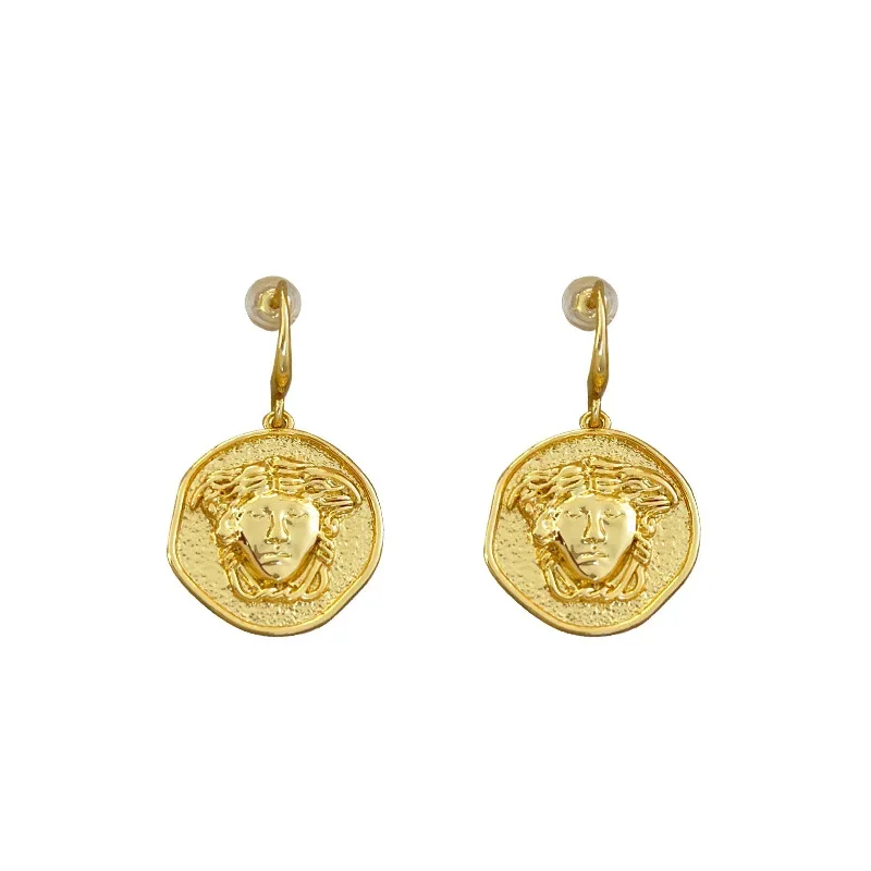

Retro Portrait Coin Earrings For Women Dangle Earrings Wedding Jewelry