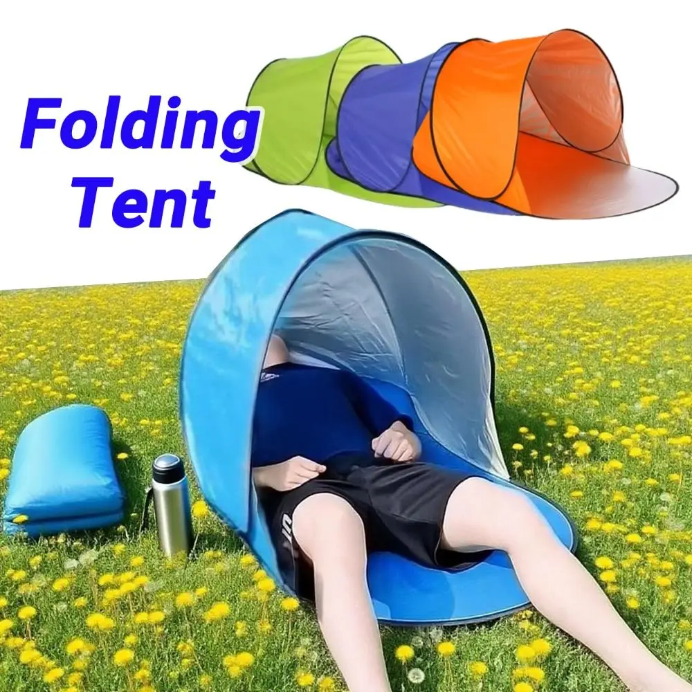 

Silver Coated Small Folding Tent Instant Pop-up UV Protection Sun Shelter Sunscreen Portable Beach Sunscreen Headrest Camping