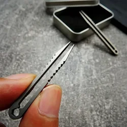 1pc Portable Titanium Alloy EDC Tweezers for Outdoor Survival and Travel - Lightweight and Compact with Precision Grip