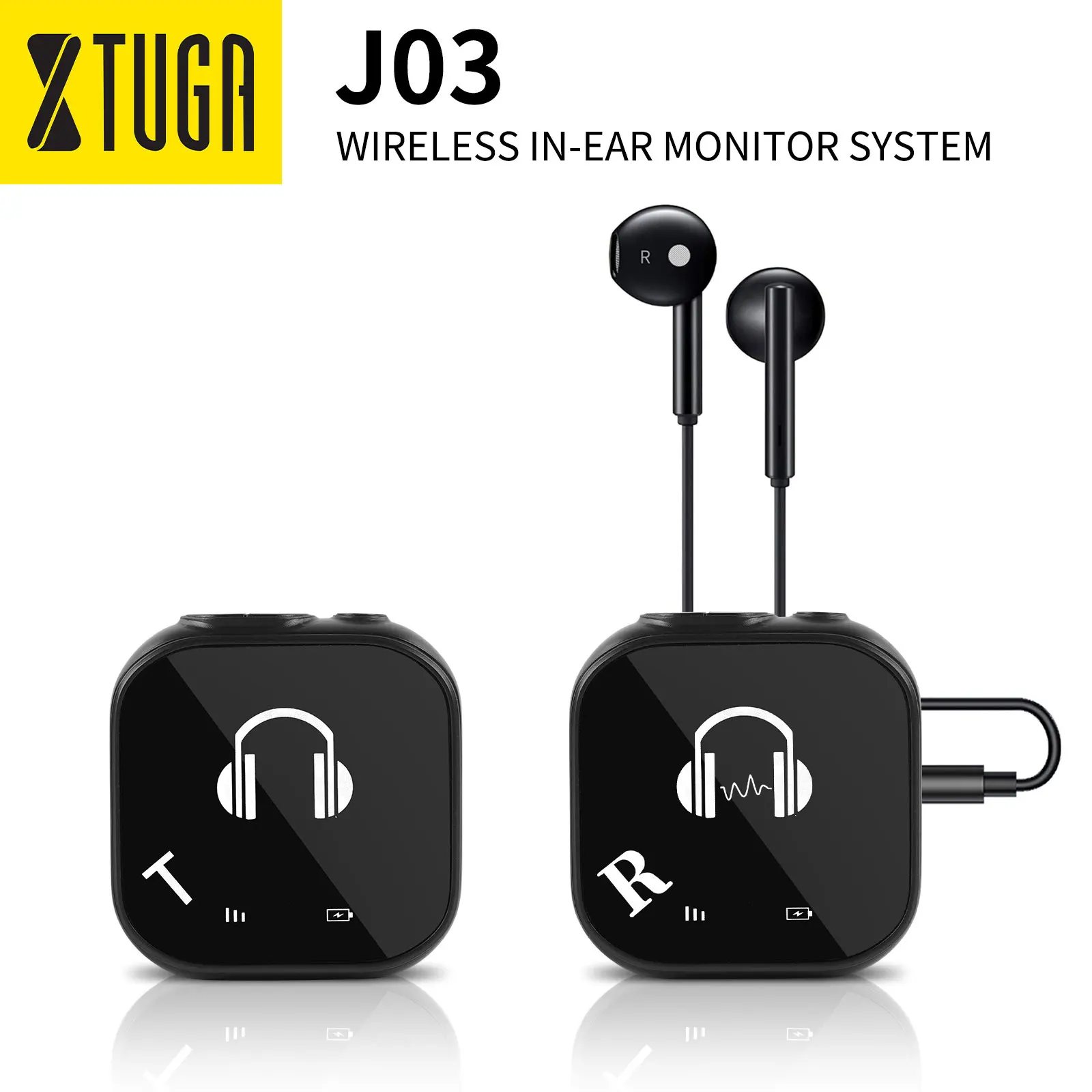 

XTUGA J03 5.8G Wireless In Ear Monitor BT System Transmitter Receiver Automatic Pairing Professional Studio Band Live Accessory