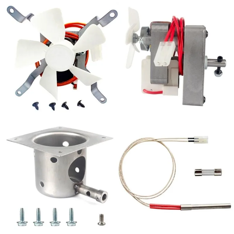 Universal Oven Grill Four-piece Replacement 120V 1.6rpm Motor + Fan + Ignition Stick + Cupping