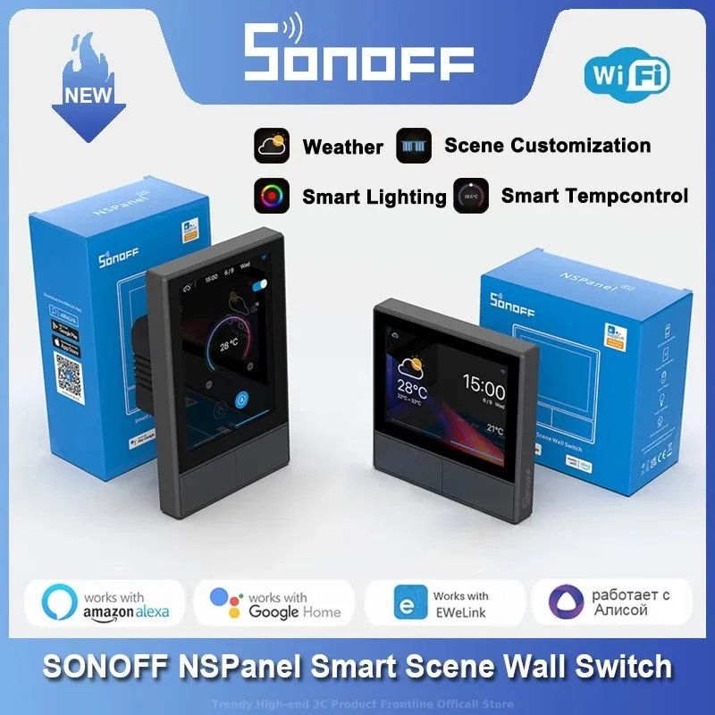 

SONOFF NSPanel WiFi Scene Smart Switch EU/US Smart Home All-in-One Control Touch Screen Via Ewelink Via Alexa Google Home Alice