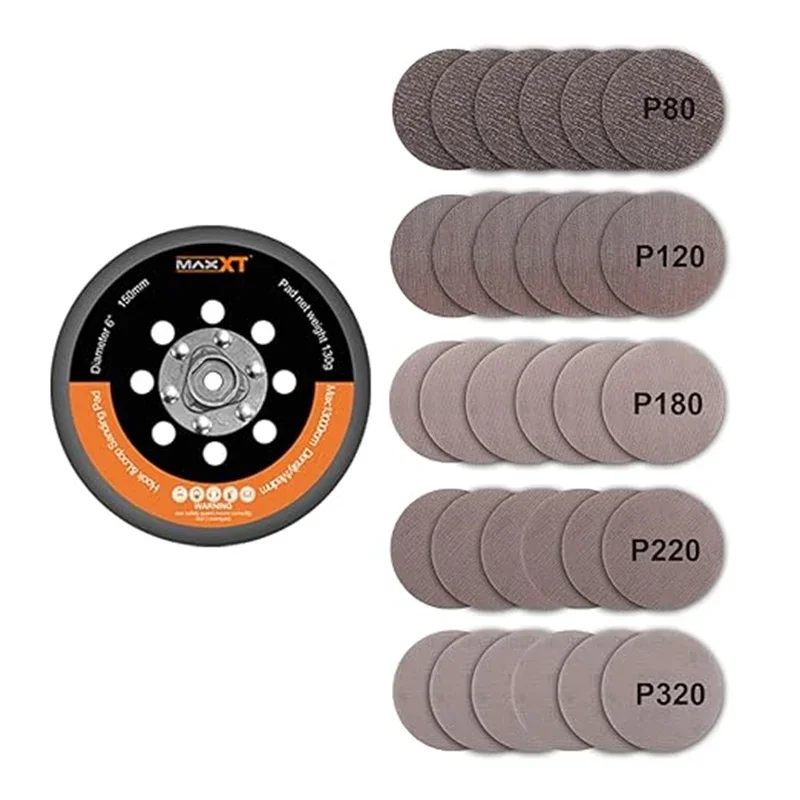 

MAXXT 5 "125mm/6" 150mm Polishing Pad Professional 13000rpm Hook And Loop Double Action Random Track Polishing Pad