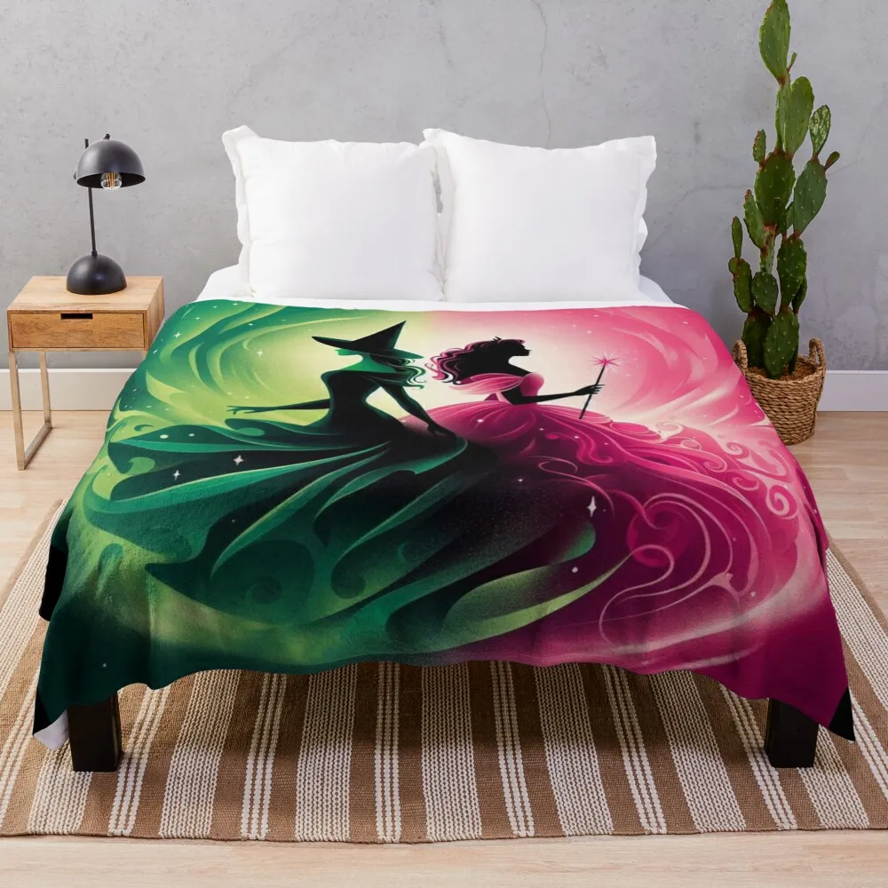 Elphaba & Glinda Wicked the Musical Defying Gravity Throw Blanket For Baby Sofa Blankets