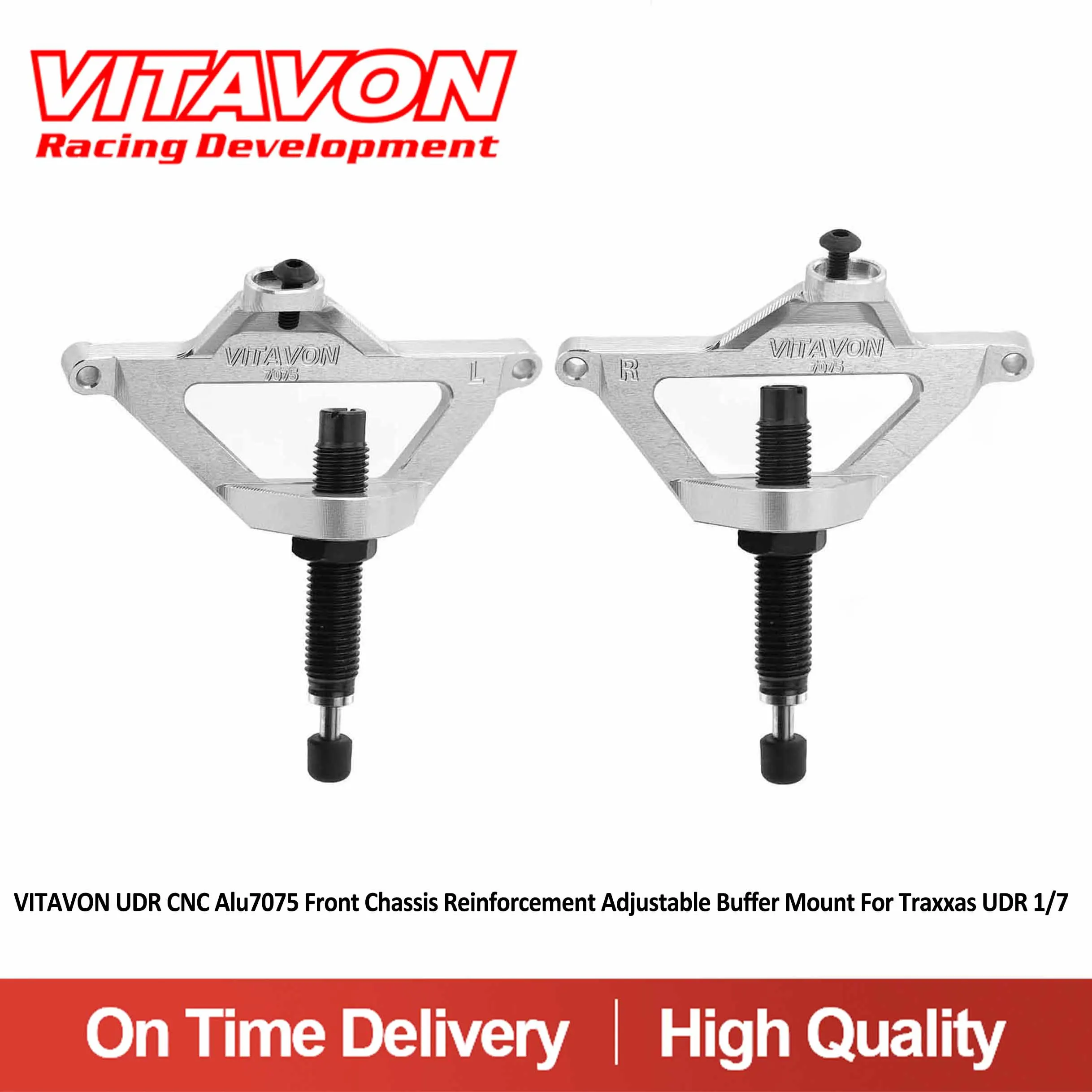 

VITAVON UDR CNC Alu7075 Front chassis Reinforcement Adjustable Buffer Mount For Traxxas UDR 1/7