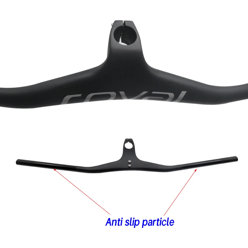 Mountain bike carbon handlebar full carbon fibre bicycle handlebar integrated carbon MTB bar -17 degrees angle bike frame stem