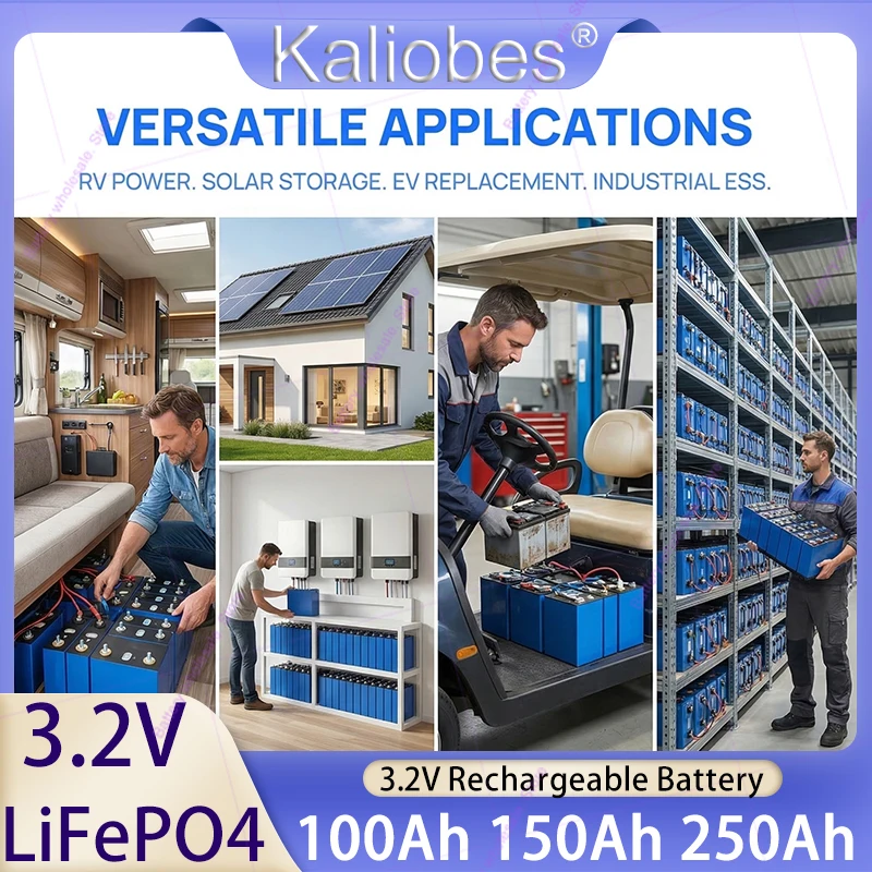 

3.2v 250Ah 150Ah 100AH Lifepo4 Cells Rechargeable Battery Lithium Iron Phosphate Cell for RV Solar Home Energy Storage System