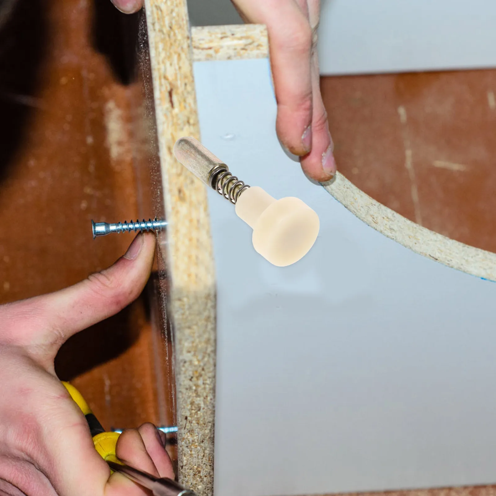 

10Pcs Spring Latch Pin Door Lifting Adjustment Rod Metal Spring Latch Adjustable Height Convenient Opening Closing