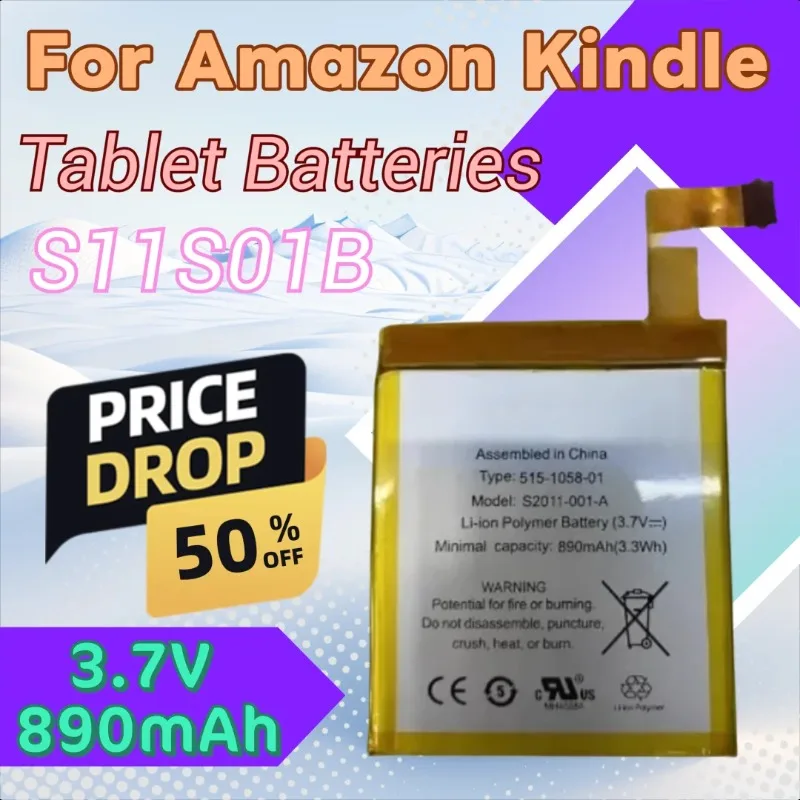 

MC-265360 Battery 3.7V 890mAh for Amazon Kindle4 56 D01100 515-1058-01 MC-265360 S2011-001-S Brand New High Quality