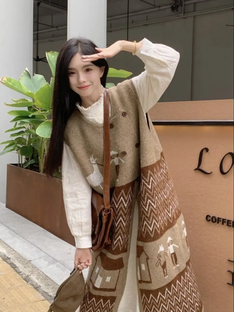 Knitted Sleeveless Dresses For Woman Party Wedding Womens Winter Brushing Turtlneck Skew Chunky Material Lady Half-Collar Casual