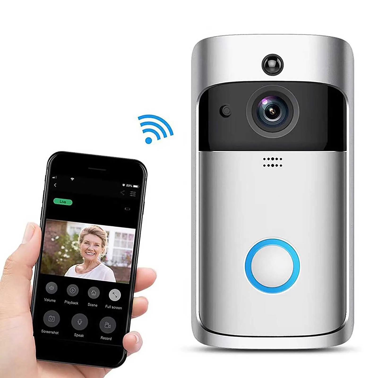 Wireless Doorbell Intercom WiFi Outdoor HD Camera Night-vision Security Door Bell Wireless WiFi Security Phone Bell 720PHD