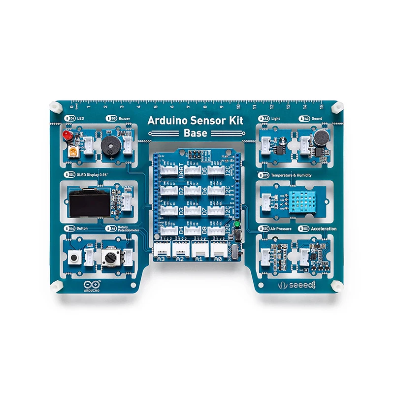 Oficial Arduino Sensor Kit, Base Original TPX00031, inclui um Baseshield para Arduino UNO R3