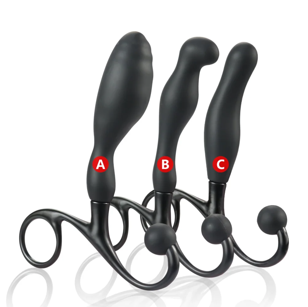 Anillo erótico de silicona para hombre, masajeador de próstata, Juguetes sexuales anales, masturbación BDSM de fantasía, productos para adultos