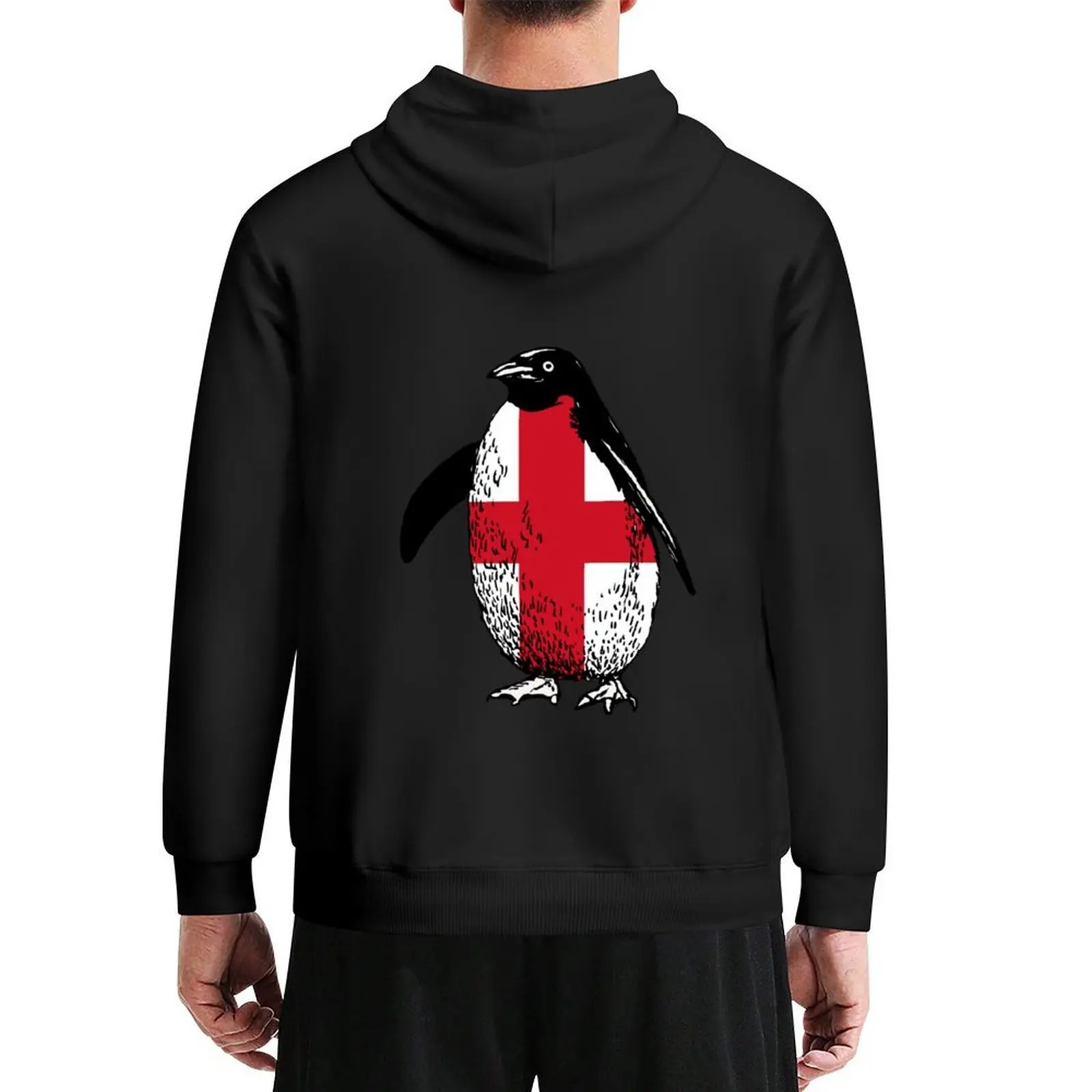 

England Penguin Flag of England | Vintage Penguin Supporting England Hoodie autumn autumn clothes japanese style graphic hoodie