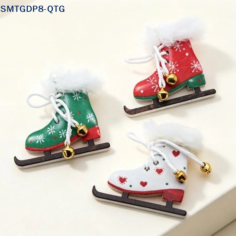 NEW 1Pair Dollhouse Mini Simulation Skating Shoes Miniature Skiing Scene Christmas Ice Knife Shoes Props Accessories Model