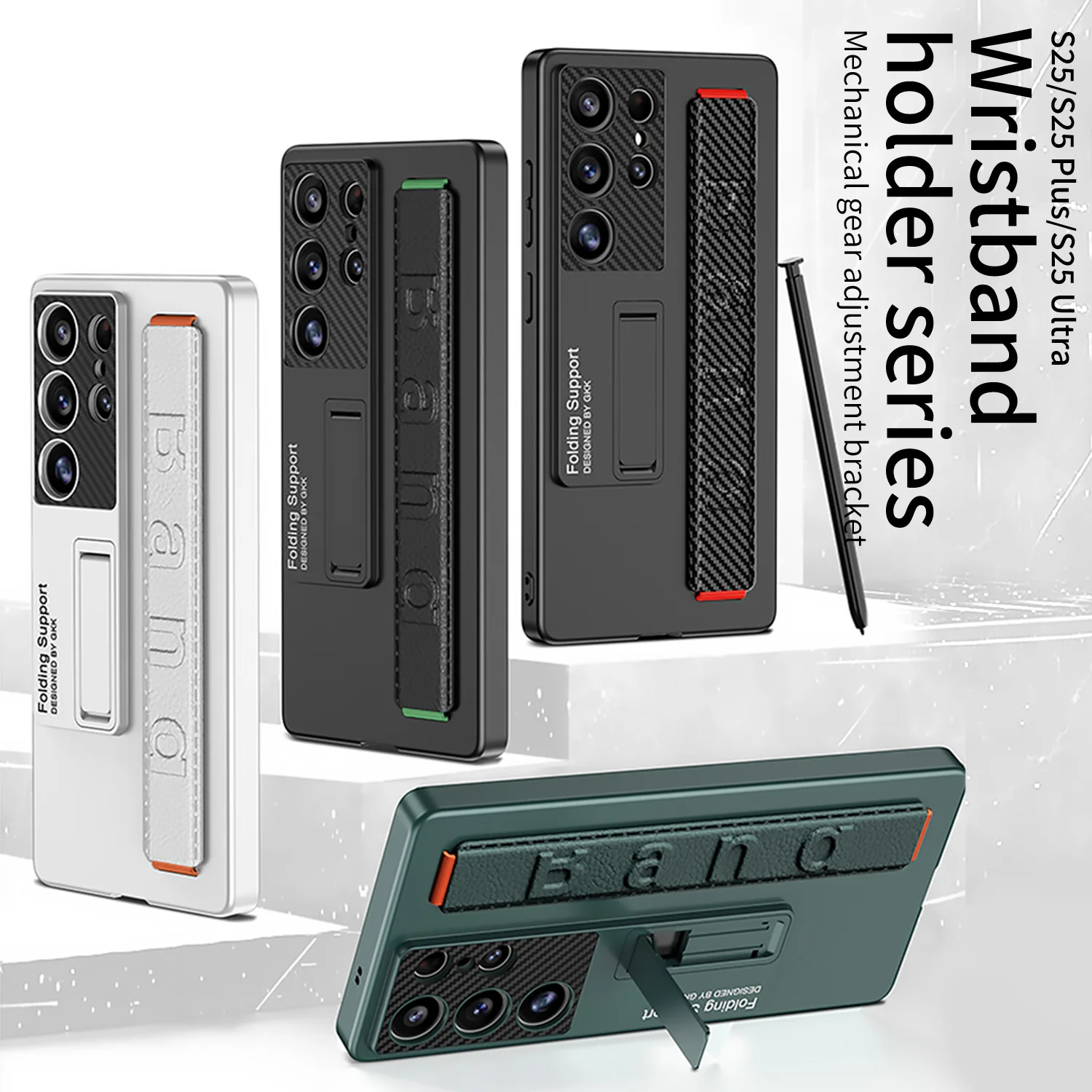 Funda Original para Samsung Galaxy S25 Ultra, soporte con correa de cuero, cubierta de plástico mate a prueba de golpes para Galaxy S25 Ultra