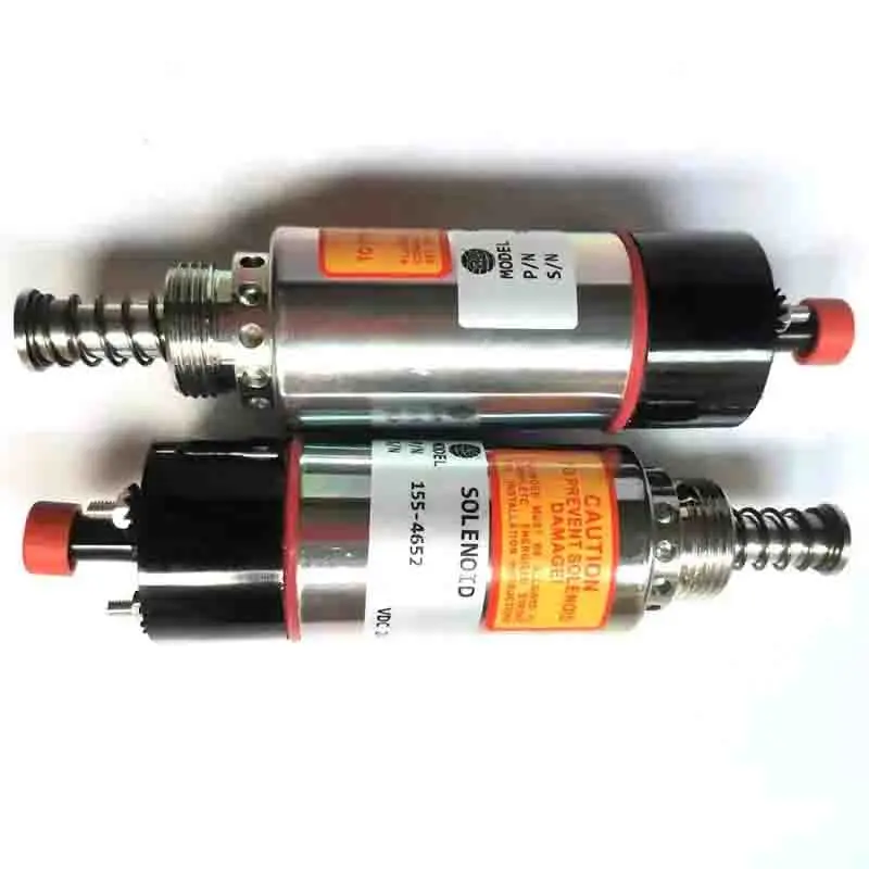 Peças sobresselentes do motor diesel, Válvula solenóide de parada, Desligar solenóide, 155-4652 1554652, 24V, E320B, E325