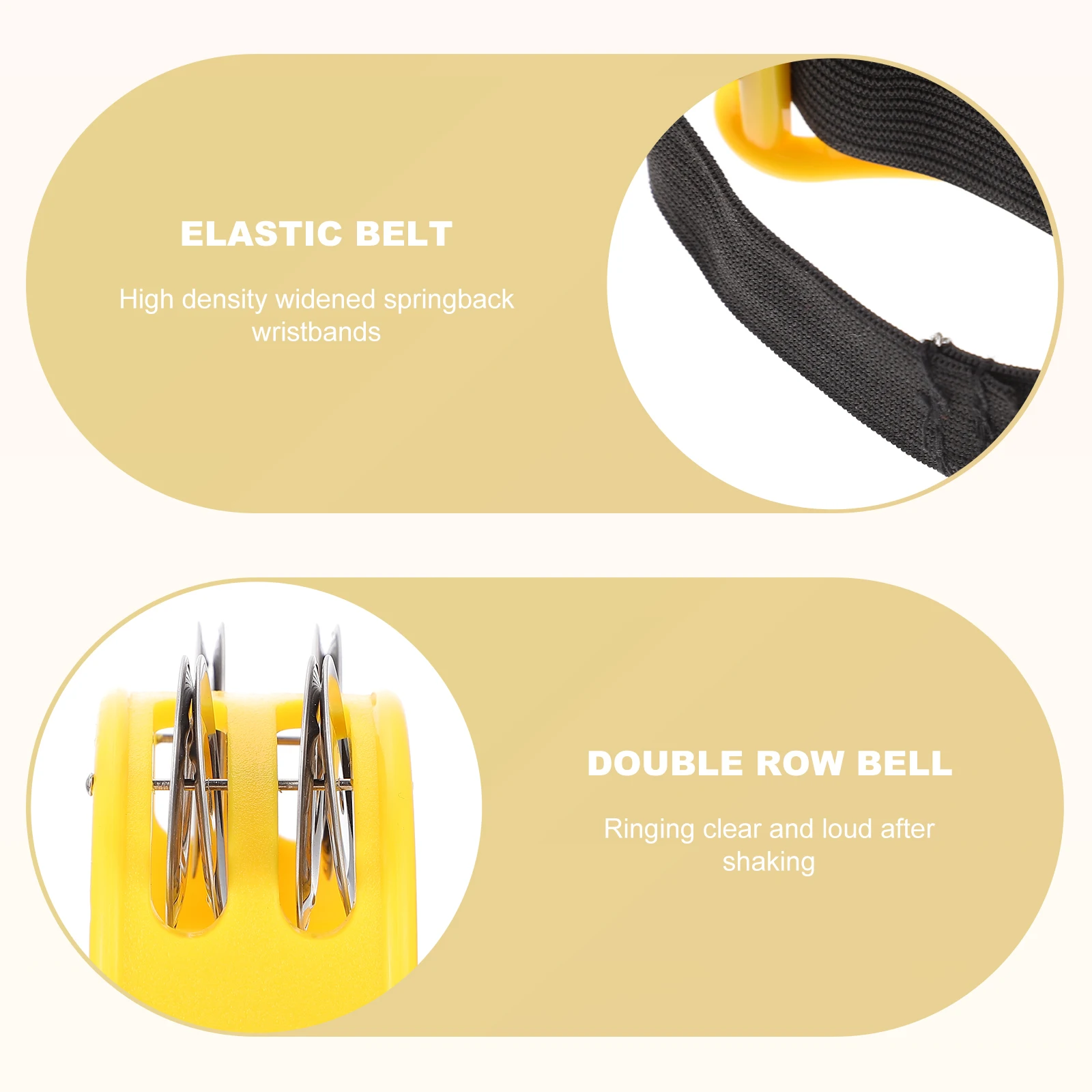 

2pcs Handheld Foot Tambourine Percussion Instrument Musical Rhythm Shaker For Karaoke Parties Rhythmic Stainless Steel