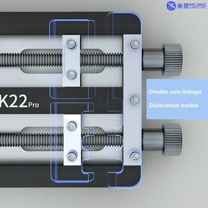 Mijing K22Pro Universal Dual-axis Fixture for Phone Motherboard Repair IC Chip Hard Disk Glue Removal Welding Clamping Jig