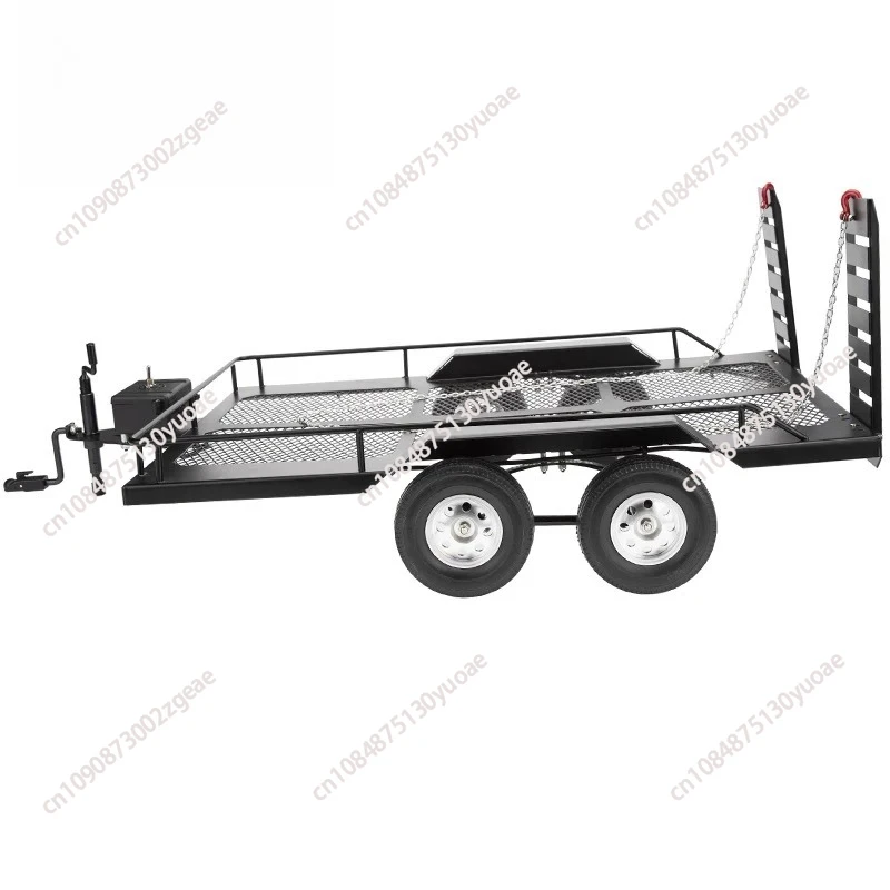 RC1/10 climbing car T4 KM2 D90 SCX10 biaxial metal trailer suitable for model car universal, flat trailer