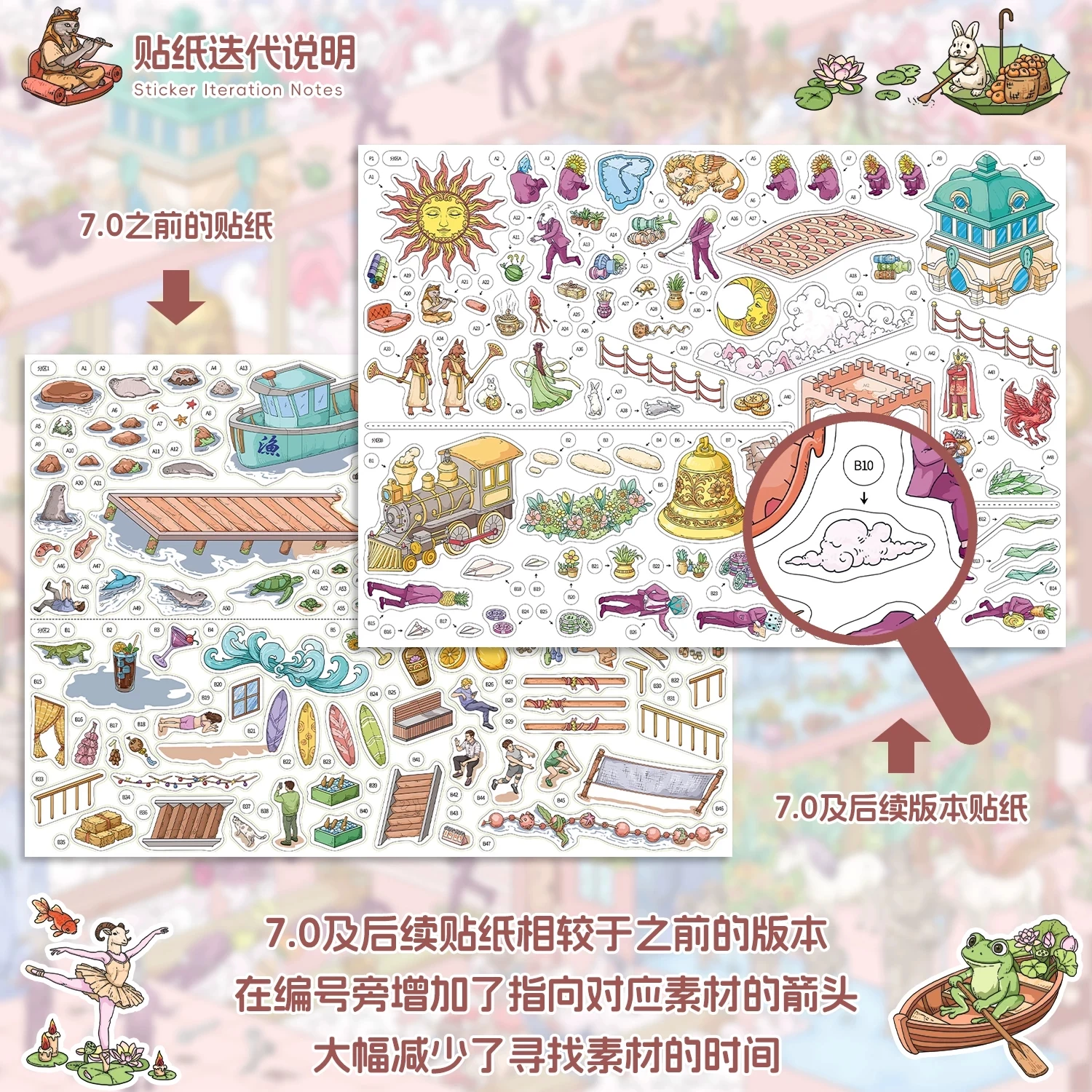 Kawaii Green Shadow Sanatorium 3D Multidimensional illusion Landscape decompress Sticker DIY Pocket Cabin Scene festival gift view 3