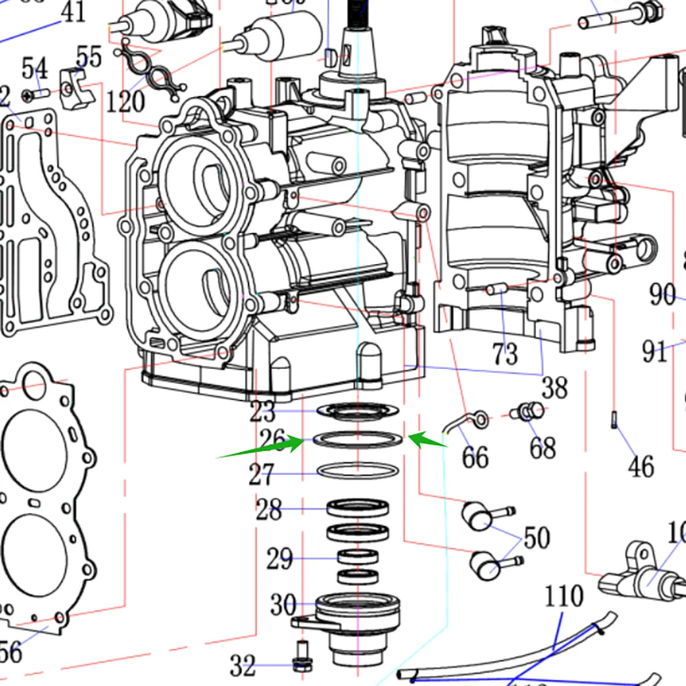 Part for Yamaha 2 Stroke 15HP (63V)