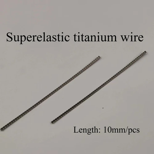 Imagen 2 del producto 30 Uds 0,99mm * 2,11mm * 100mm Material de corrección temprana del diente Dental alambre de titanio superelástico ayudante de reparación de dientes para nivelación