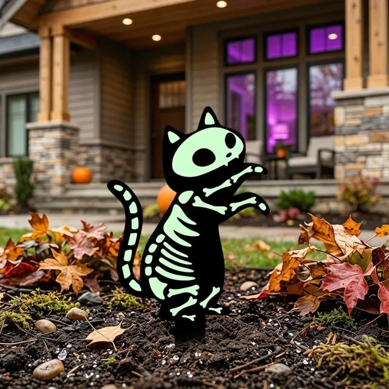 Flat Acrylic Yard Stake for Garden Fall Display Accent Scene