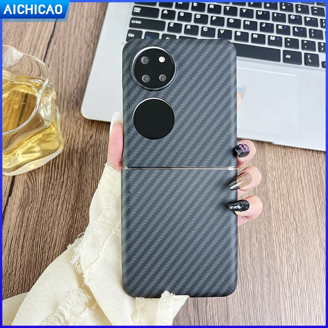 

ACC-Carbon Fiber Pattern Pc Material For Huawei P50Pocket Phone Cases Ultra-Thin Ultra-Light Anti-Drop Mobile Phone Case